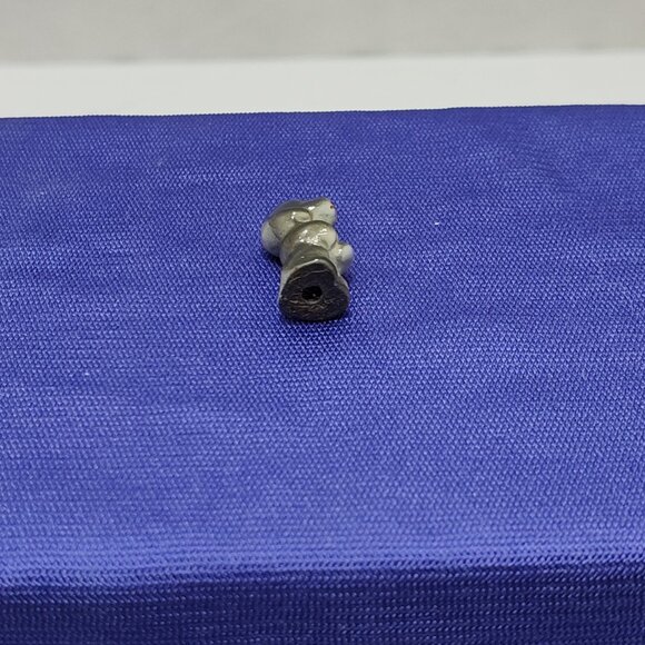 Miniature Porcelain Poodle Dog Micro Figurine 1 Inch Knick Knack Circa 1950s - Picture 4 of 5